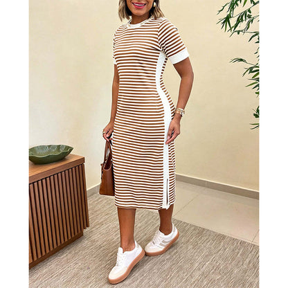 Petunia | Striped Casual Midi Dress