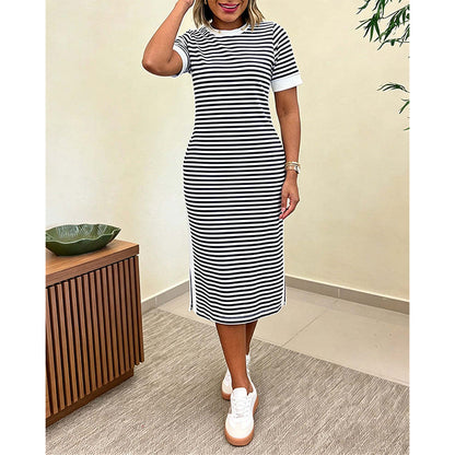 Petunia | Striped Casual Midi Dress