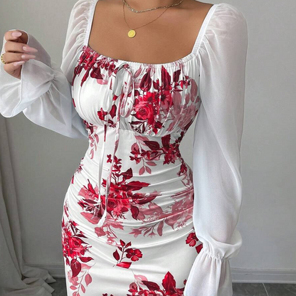 Lucasta | Elegant Floral Bodycon Maxi Dress