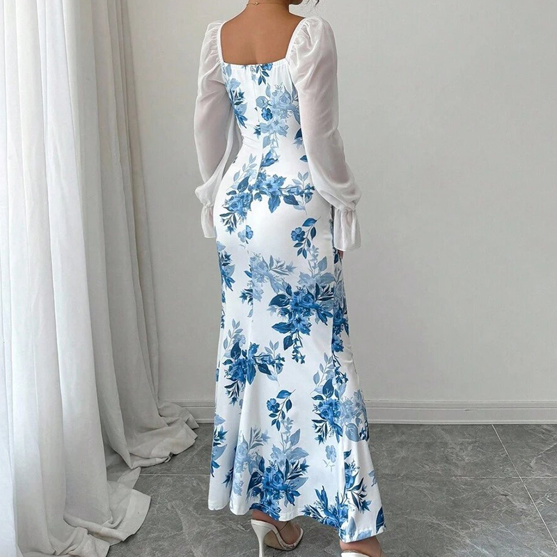 Lucasta | Elegant Floral Bodycon Maxi Dress