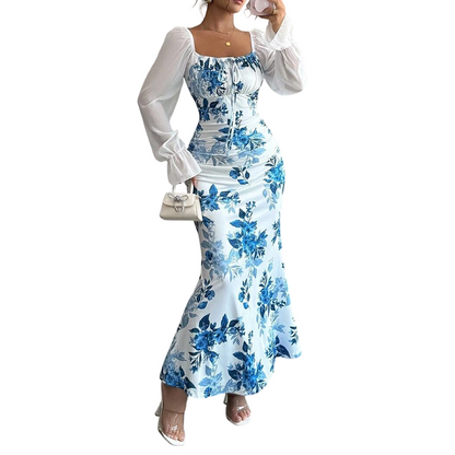 Lucasta | Elegant Floral Bodycon Maxi Dress
