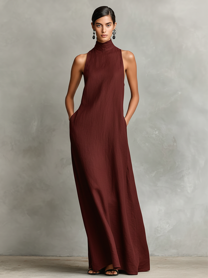 Darielle | Refined Sleeveless Flowing Maxi Dress