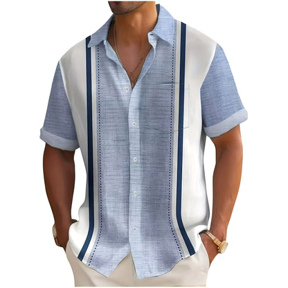 Anselm | Coastal Stripe Button Shirt