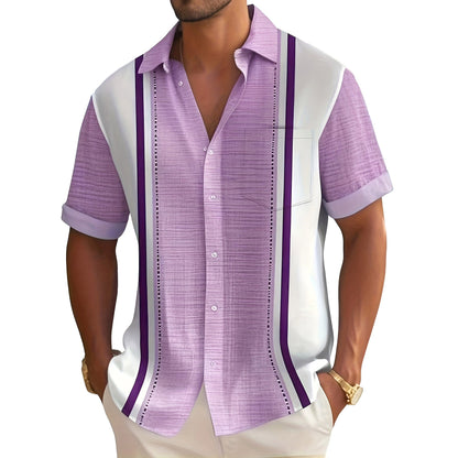Anselm | Coastal Stripe Button Shirt