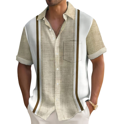 Anselm | Coastal Stripe Button Shirt