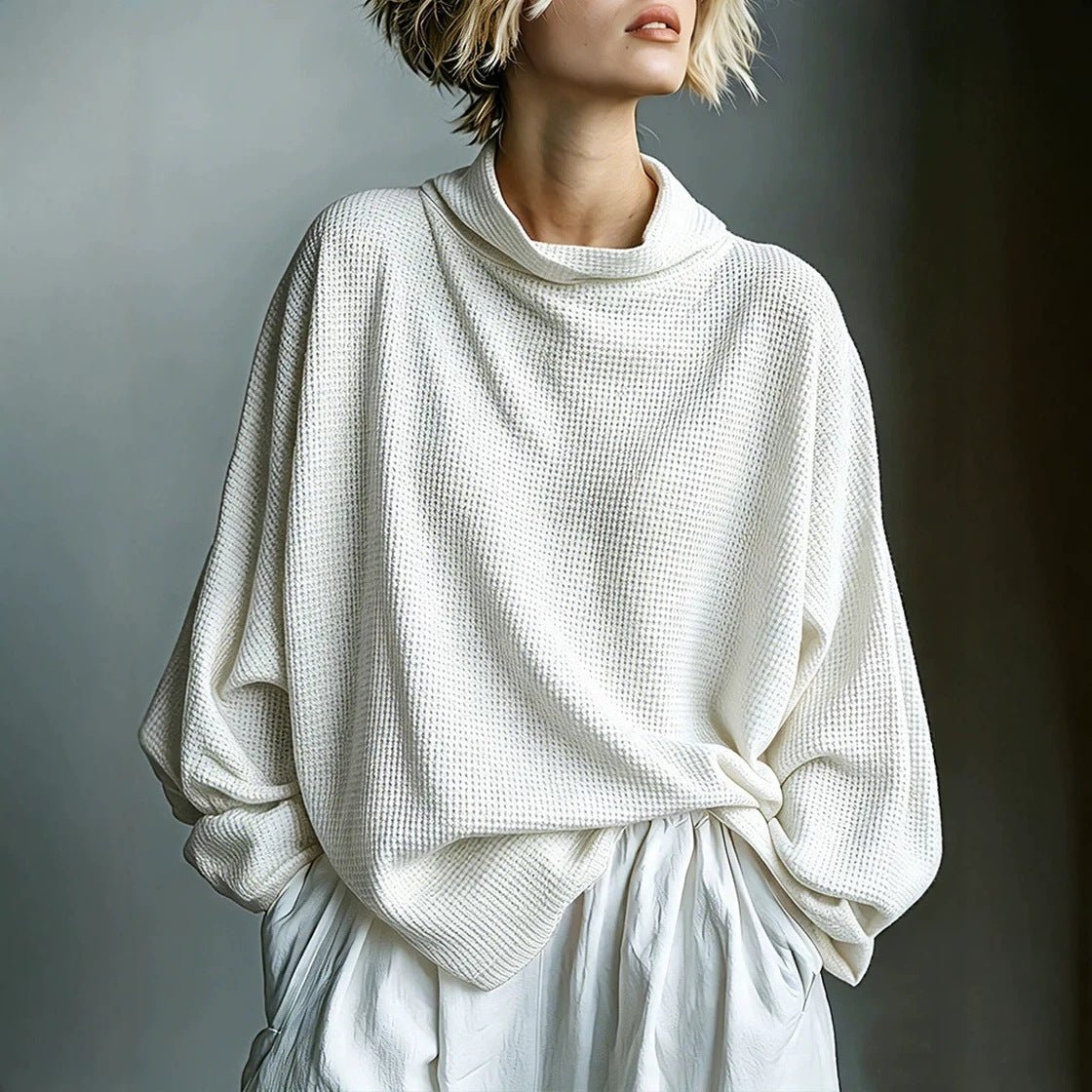Noreen | Oversized Draped Sweater Top