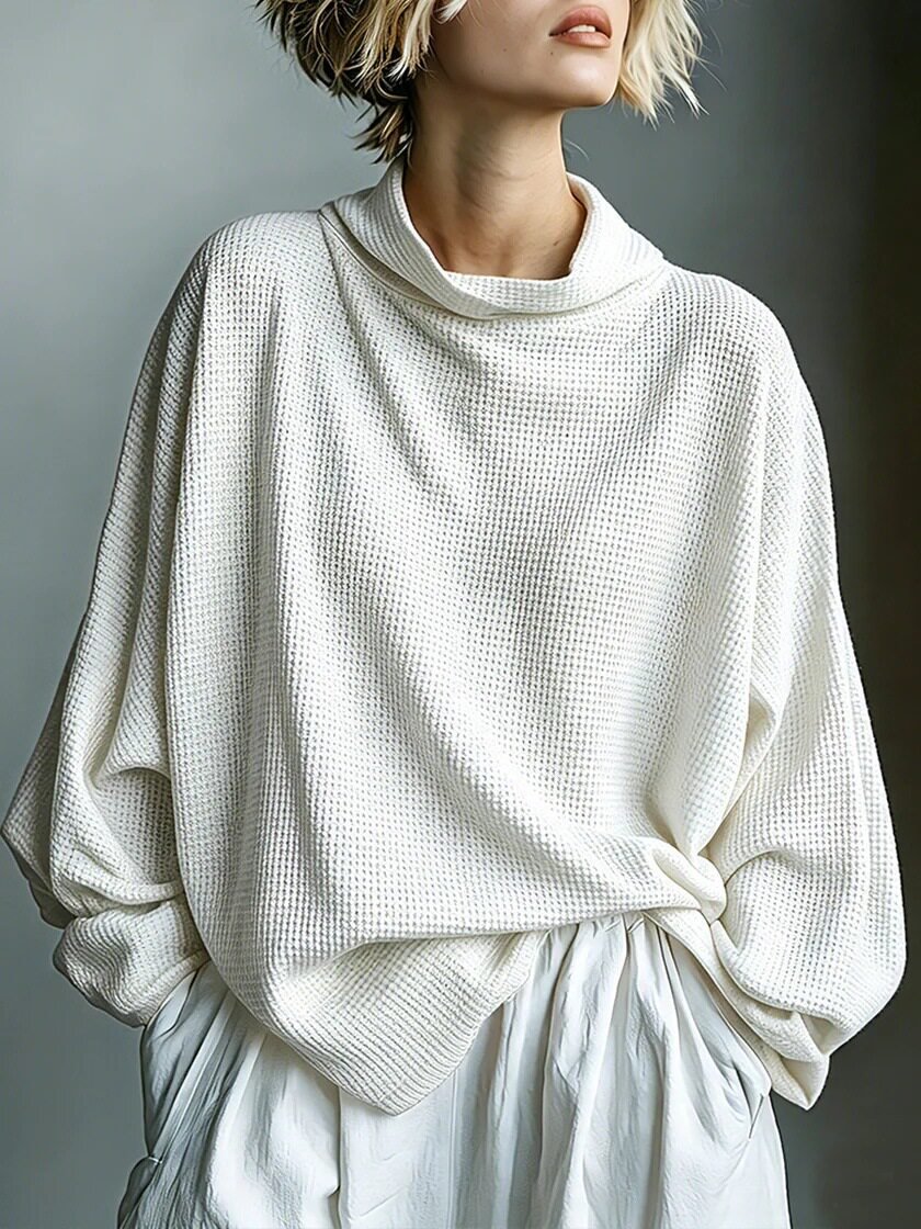 Noreen | Oversized Draped Sweater Top