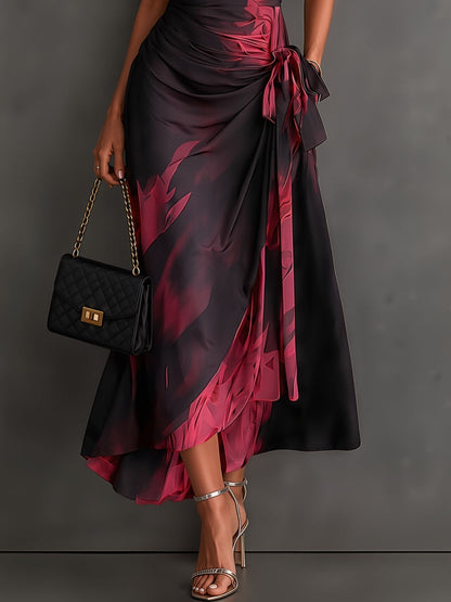 Danessa | Ruched Waist Floral Maxi Dress