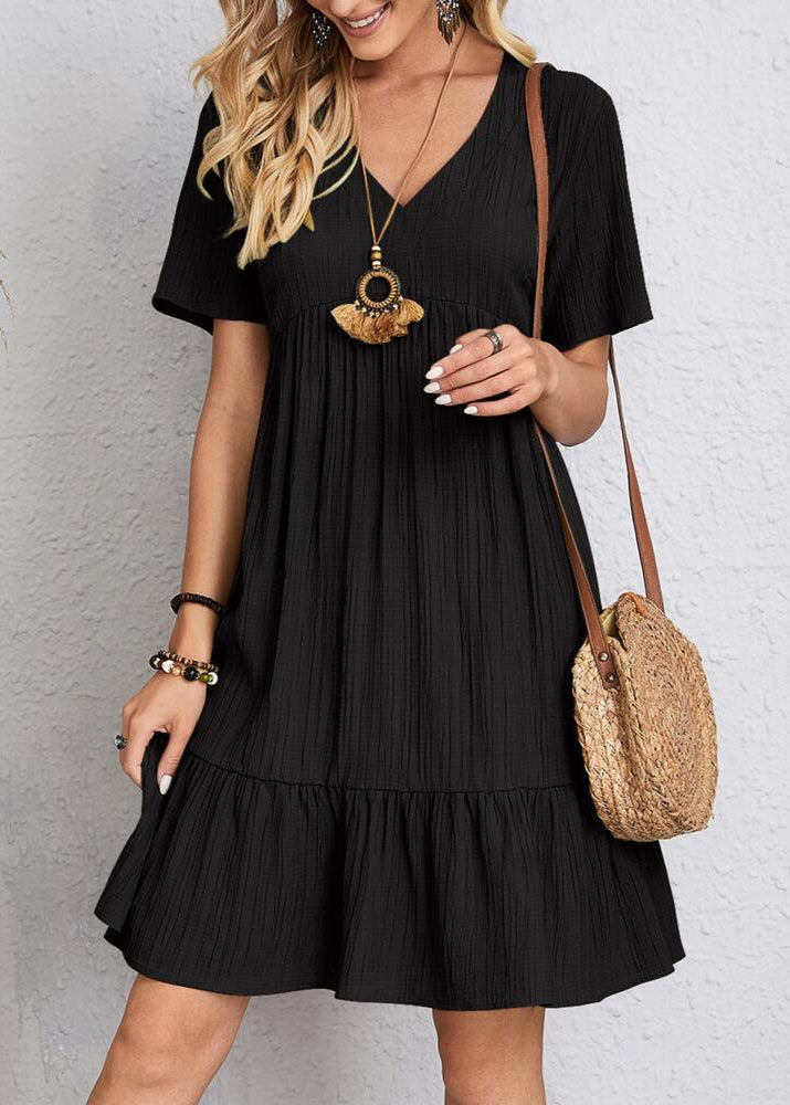 Fiorenza | Textured Babydoll Mini Dress