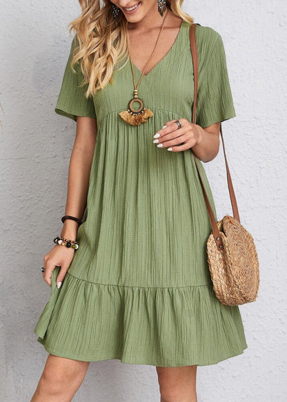 Fiorenza | Textured Babydoll Mini Dress