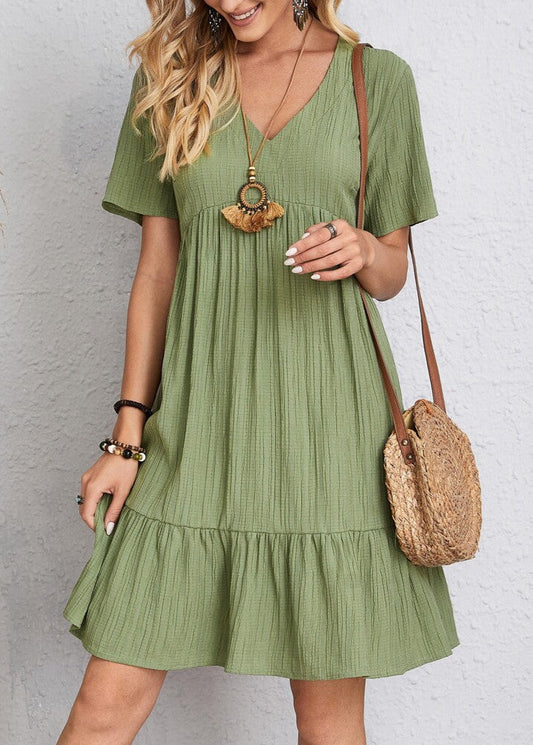 Fiorenza | Textured Babydoll Mini Dress