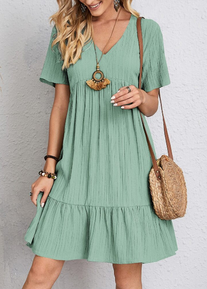 Fiorenza | Textured Babydoll Mini Dress