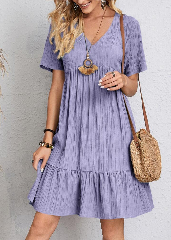 Fiorenza | Textured Babydoll Mini Dress