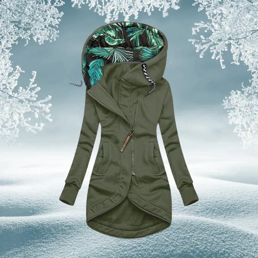 Grevella | Floral Hood Relaxed Winter Jacket