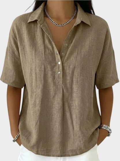 Bellavie | Classic Collared Summer Blouse