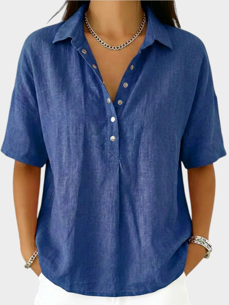 Bellavie | Classic Collared Summer Blouse