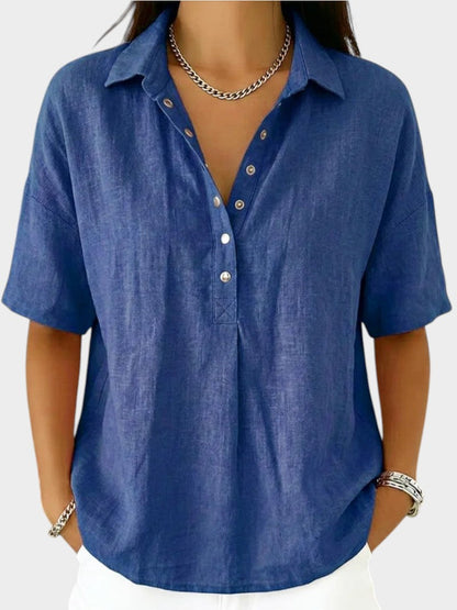 Bellavie | Classic Collared Summer Blouse
