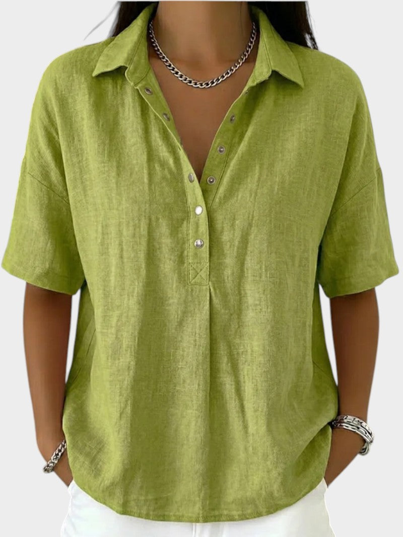 Bellavie | Classic Collared Summer Blouse