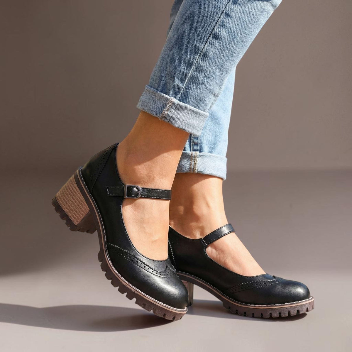 Olympia | Classic Mary Jane Block Heel Shoes