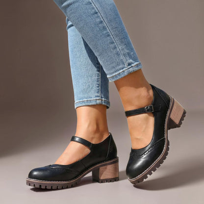 Olympia | Classic Mary Jane Block Heel Shoes