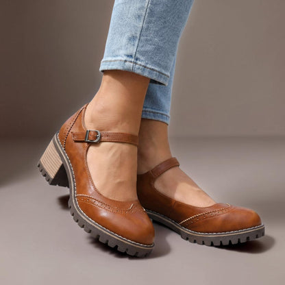 Olympia | Classic Mary Jane Block Heel Shoes