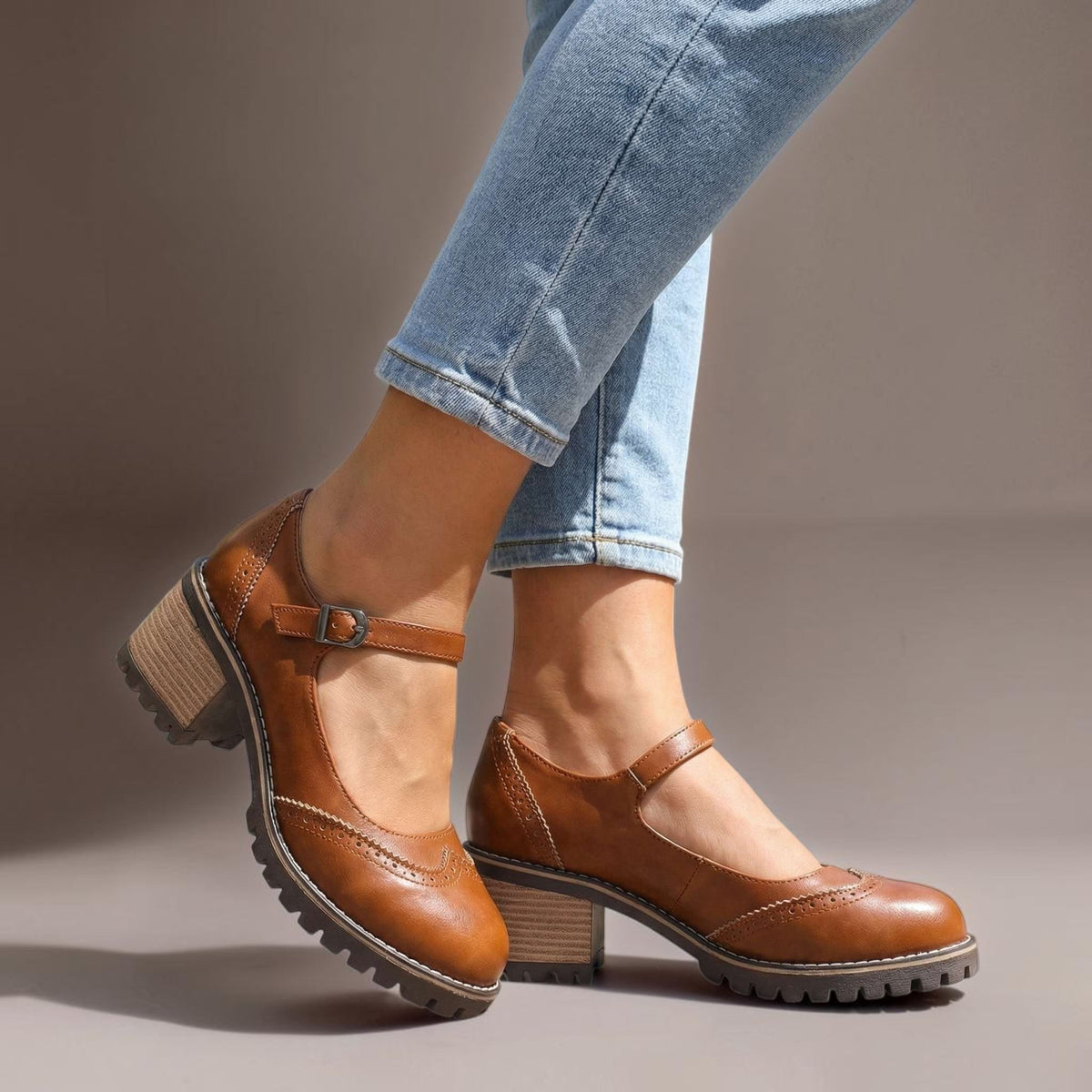 Olympia | Classic Mary Jane Block Heel Shoes