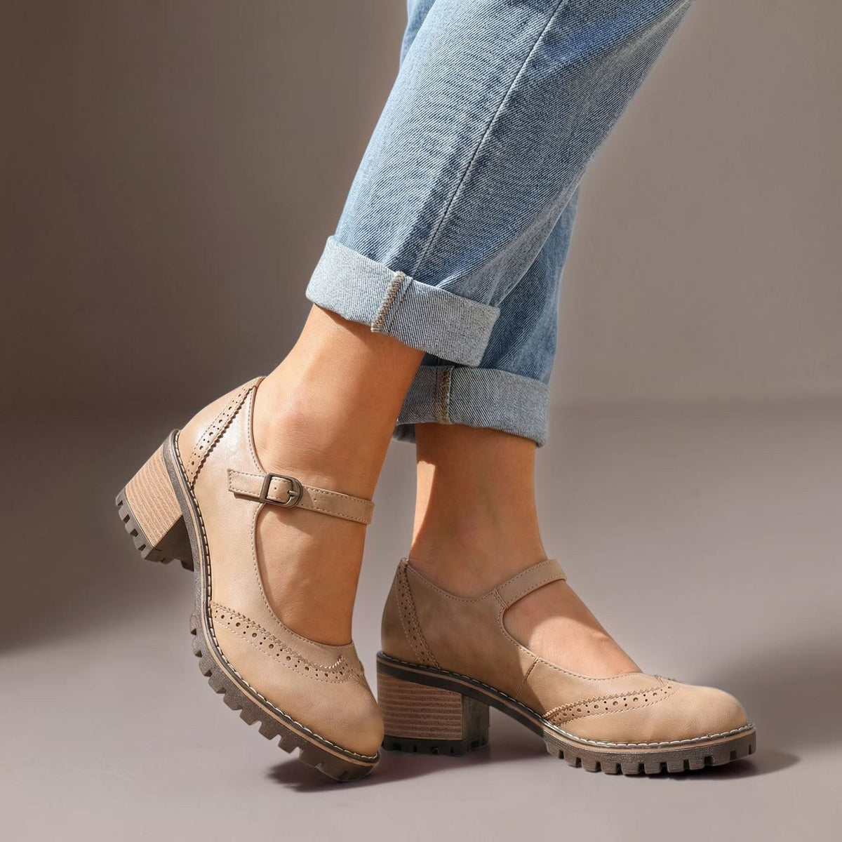 Olympia | Classic Mary Jane Block Heel Shoes