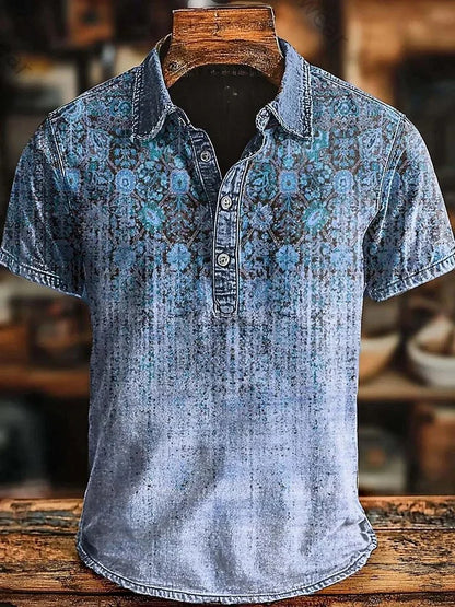 Drystan | Rustic Print Casual Polo
