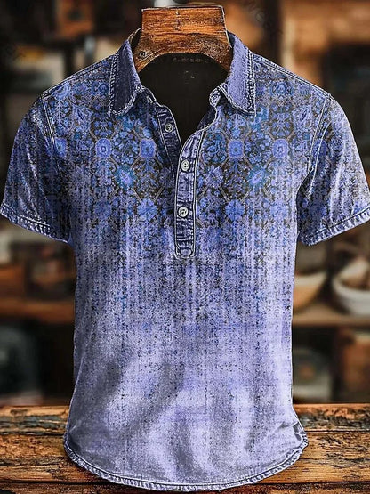 Drystan | Rustic Print Casual Polo