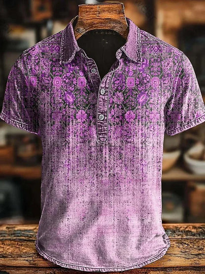 Drystan | Rustic Print Casual Polo