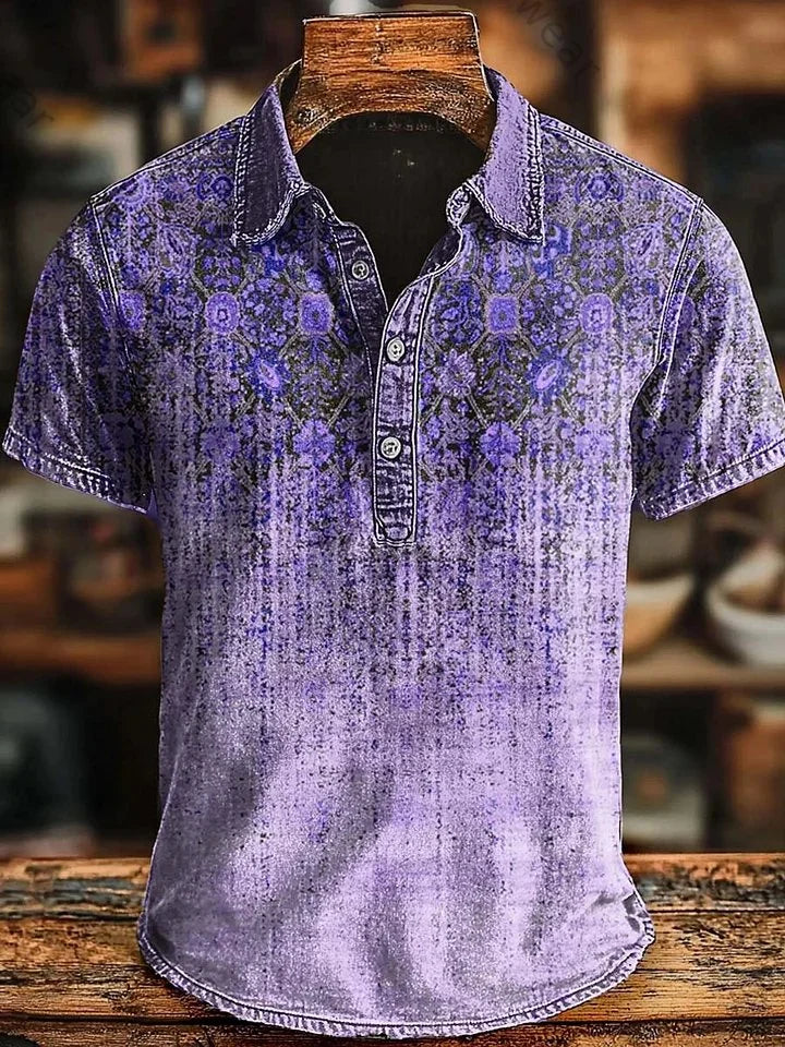 Drystan | Rustic Print Casual Polo
