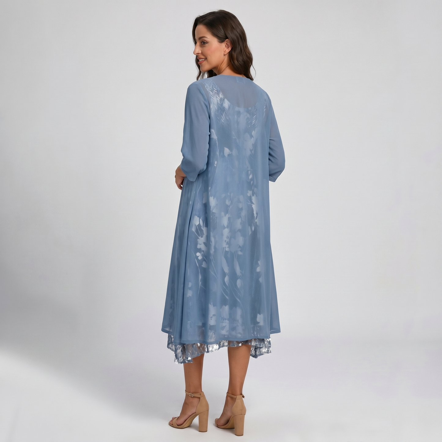 Wynteria | Elegant Sheer Overlay Midi Set
