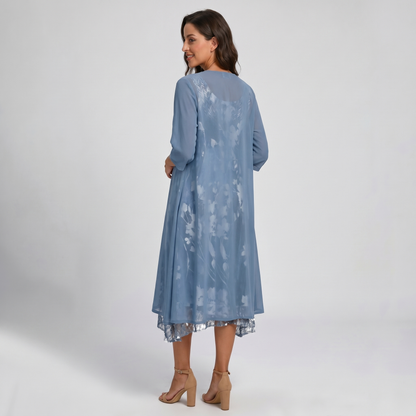 Wynteria | Elegant Sheer Overlay Midi Set
