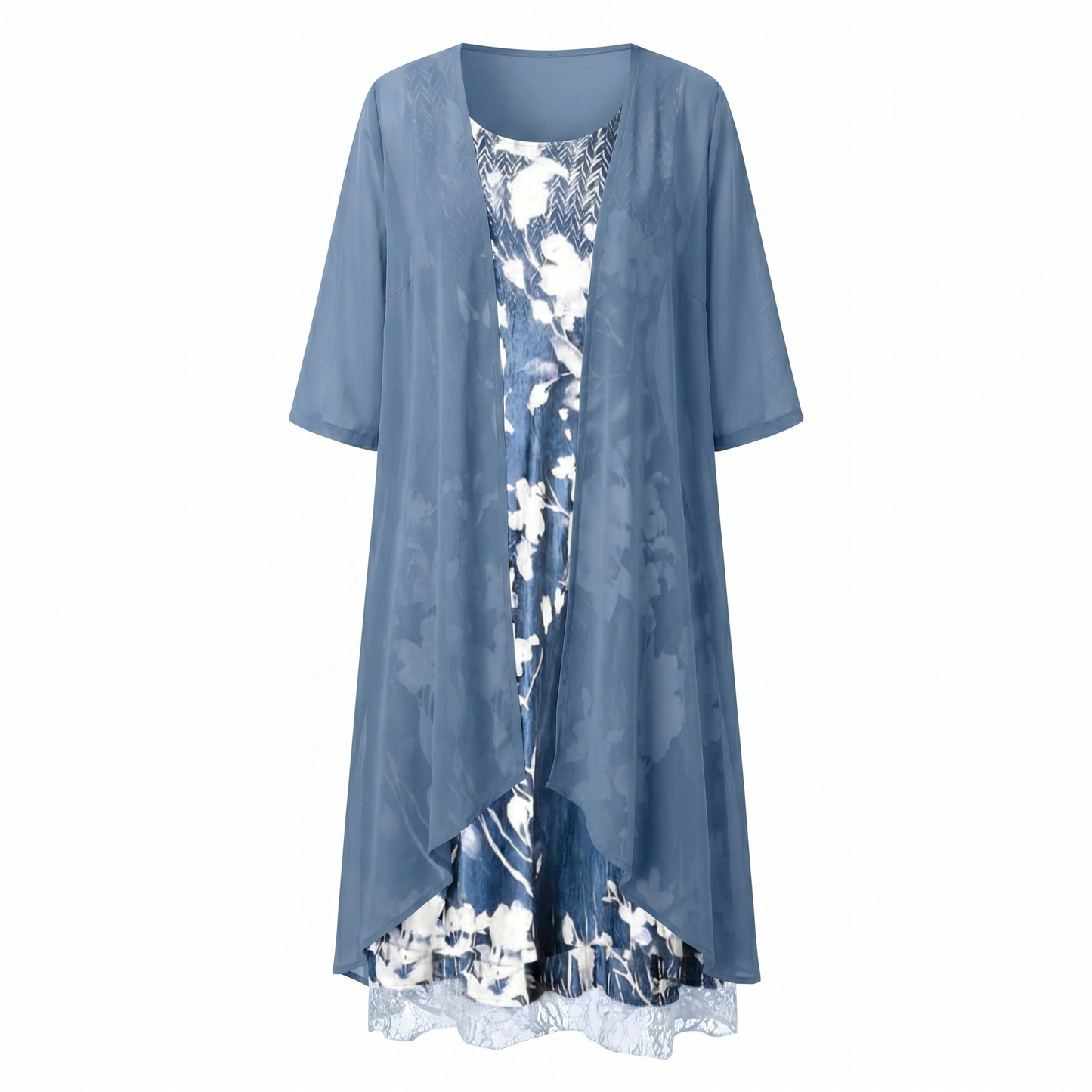Wynteria | Elegant Sheer Overlay Midi Set
