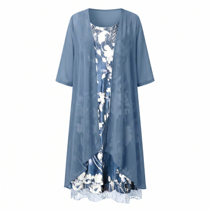 Wynteria | Elegant Sheer Overlay Midi Set