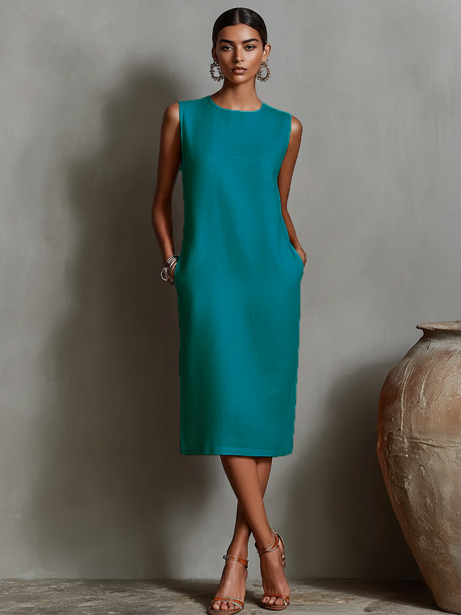 Liorenne | Minimalist Linen Column Dress