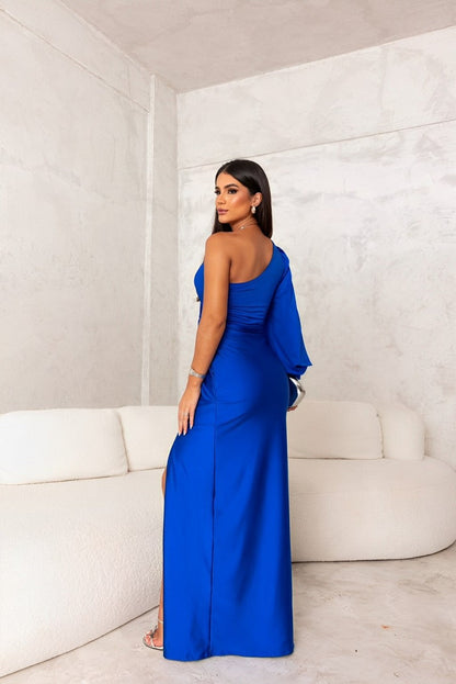 Seraphelle | One Shoulder Ruched Evening Gown