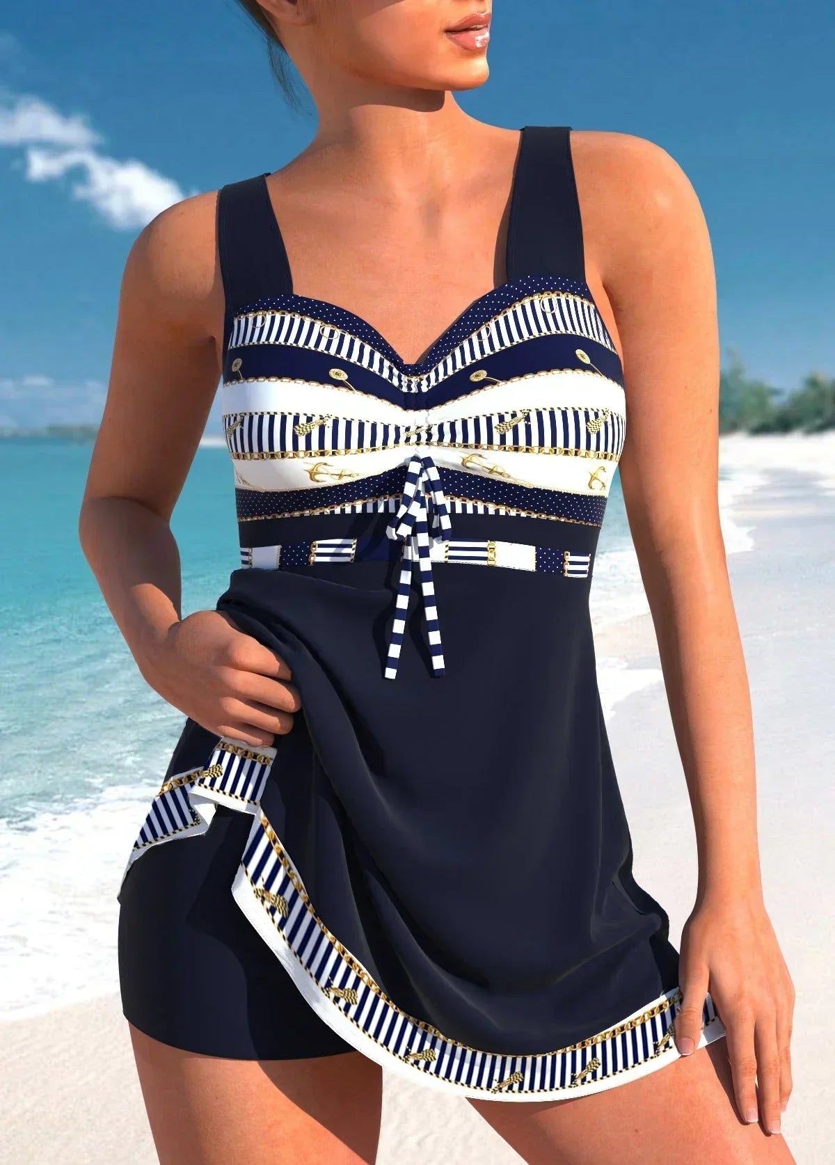 Zorellise | Ruched Tankini Beachwear Set